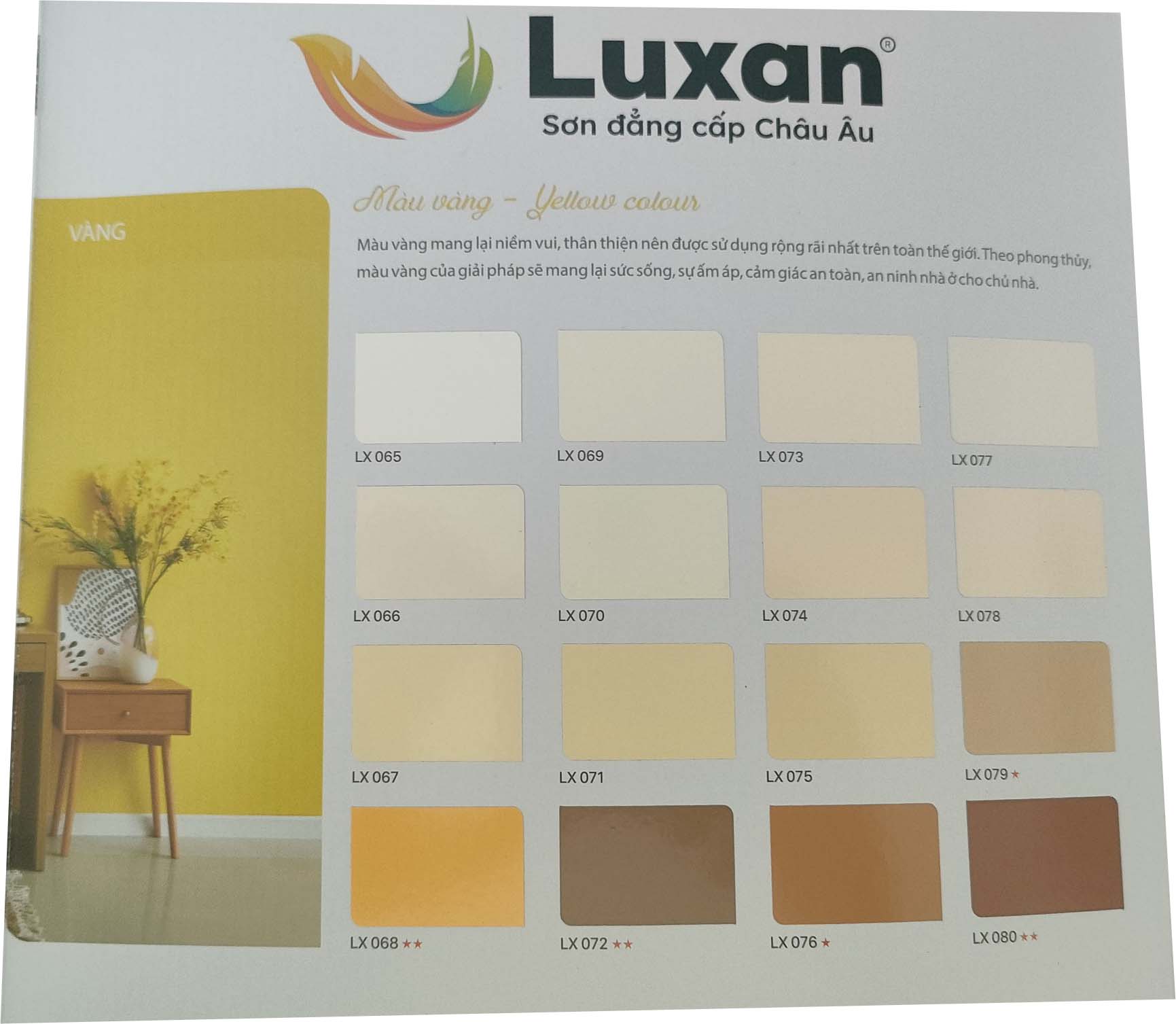 Bảng màu sơn truyền cảm của Luxan