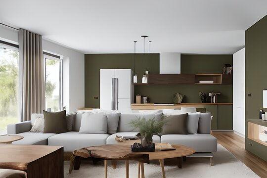 Trắng + xanh olive Luxan