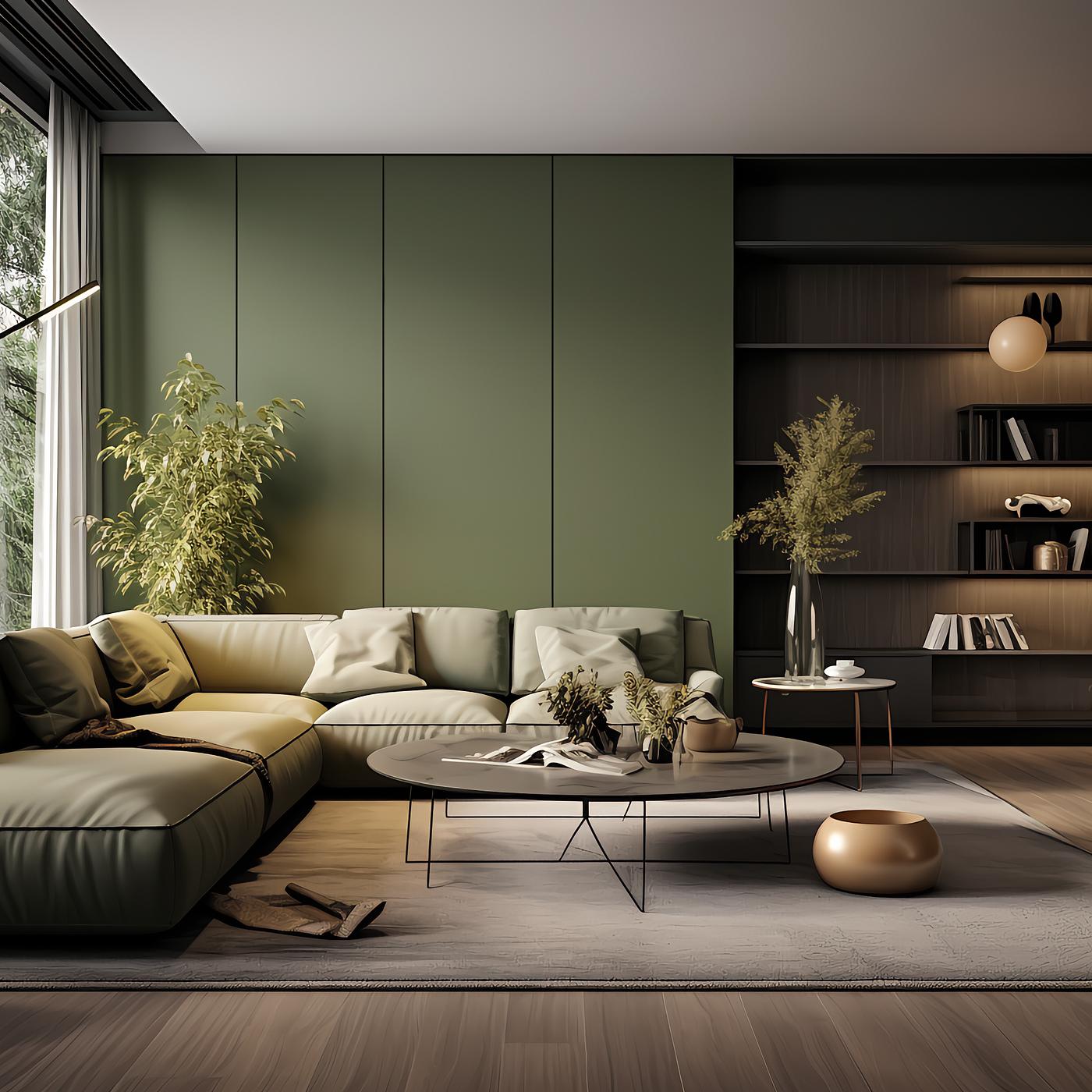 Trắng + xanh olive Luxan