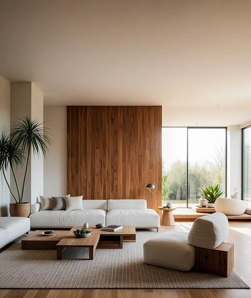Trắng + nâu gỗ Luxan