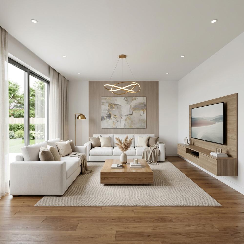 Trắng + nâu gỗ Luxan